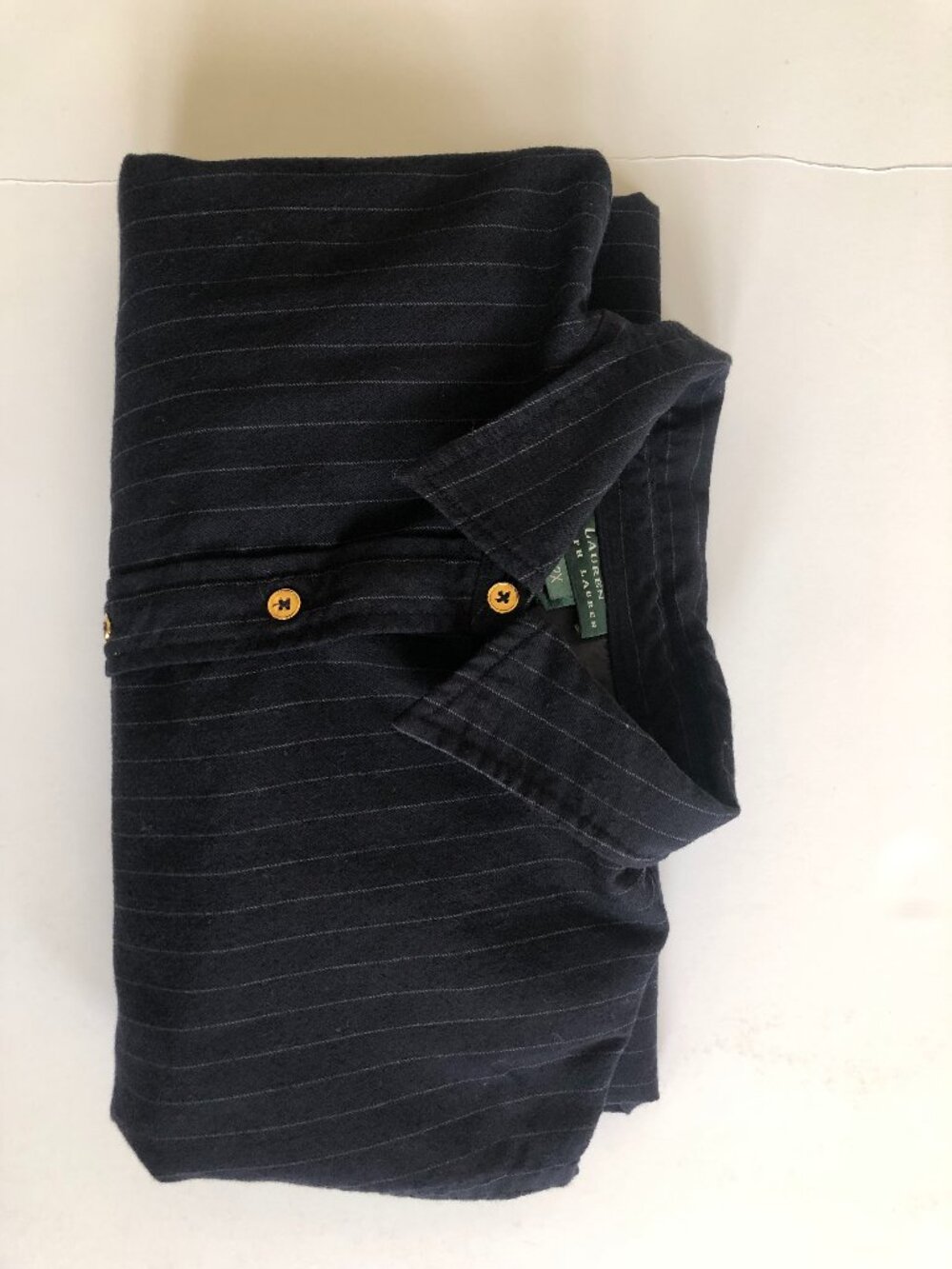 Lauren Ralph Lauren Navy Striped Shirt, 2XL